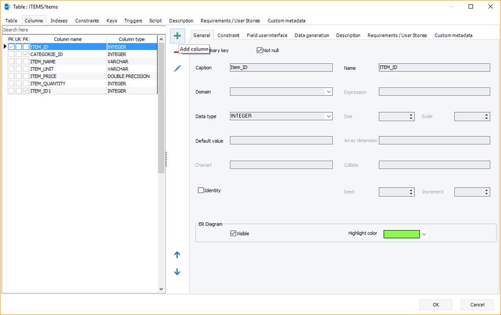 add columns to table